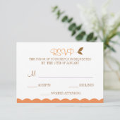 Cute Owl-antwoordkaart RSVP Kaartje (Staand voorkant)