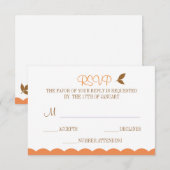 Cute Owl-antwoordkaart RSVP Kaartje (Voorkant / Achterkant)