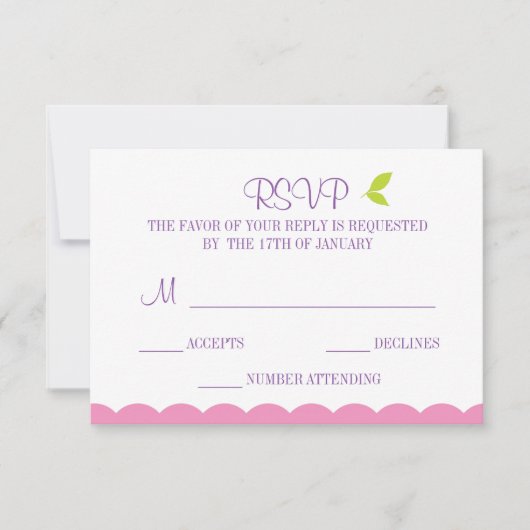 Cute Owl-antwoordkaart RSVP Kaartje (Voorkant)