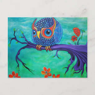 Cute Owl Art Briefkaart