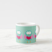 Cute Owl Art Espresso Mug – Gift Idea Espresso Kop (Voorkant rechts)