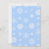 Cute owl baby boy winter babyshower kaart (Achterkant)