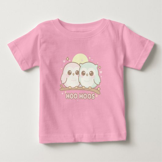 Cute Owl Baby Shirt – Adorable “Hoo Hoos” (Voorkant)