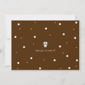 Cute Owl Baby shower Invitation Kaart (Achterkant)