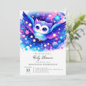 Cute Owl Baby shower Kaart (Staand voorkant)
