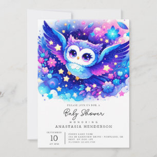 Cute Owl Baby shower Kaart