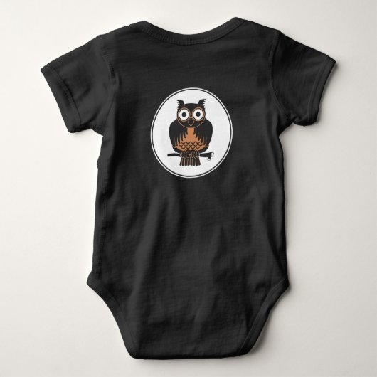 Cute Owl baby tshirt (Achterkant)
