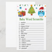 Cute Owl Baby word scramble game (Voorkant / Achterkant)