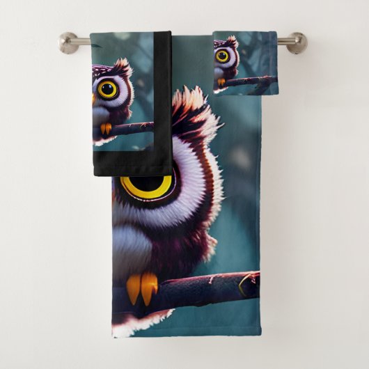 Cute Owl Bad Handdoek (Insitu)