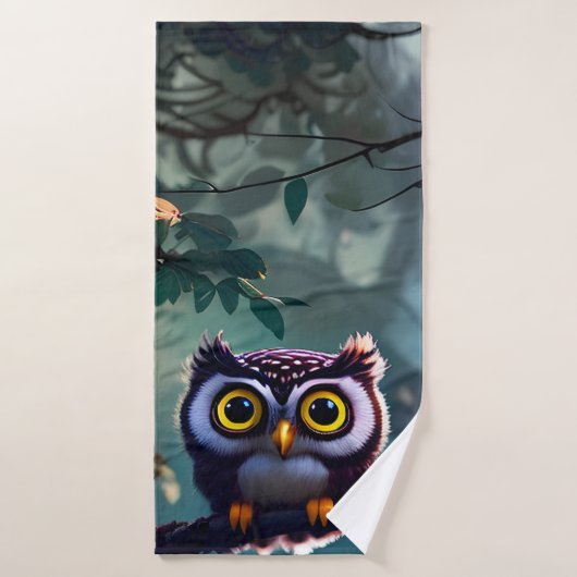 Cute Owl Bad Handdoek (Badhanddoek)