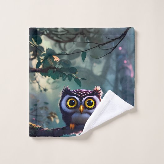 Cute Owl Bad Handdoek (Wasdoekje)