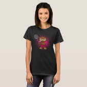 Cute Owl Badminton Player Forest Animal Sports T-shirt (Voorkant volledig)