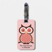 Cute Owl Bag Labels (Achterkant verticaal)