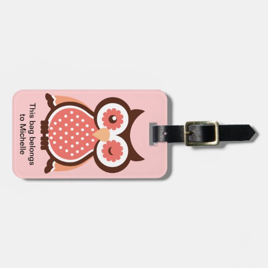 Cute Owl Bag Labels (Voorkant horizontaal)