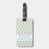 Cute Owl Bagagelabel (Achterkant verticaal)