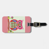 Cute owl bagagelabel (Voorkant horizontaal)