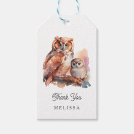 Cute Owl Bedankt Cadeaulabel
