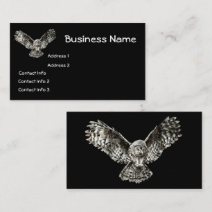Cute Owl Bird Animal, Wildlife, Natuur Business Visitekaartje
