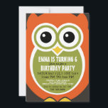 Cute Owl Bird Birthday Invitation Kaart for Kids<br><div class="desc">Verblijfskaart voor kinderen met een schattige cartoon en bloemdecoratie. U kunt de formulering ook aanpassen voor andere gelegenheden zoals vrijgezellenfeest,  trouwuitnodiging,  behalve de datum of het baby shower nodigt uit.</div>