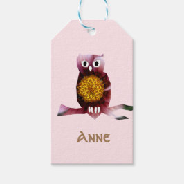 Cute Owl, Bird, Girl Party Custom Gift Labels Cadeaulabel