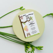 Cute Owl Birthday Invitation Kaart