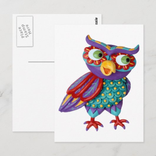 Cute Owl Briefkaart (Voorkant / Achterkant)