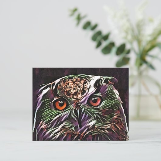 CUTE OWL BRIEFKAART (Staand voorkant)