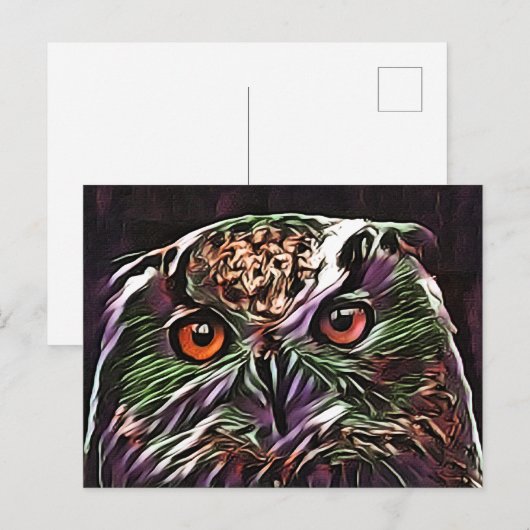 CUTE OWL BRIEFKAART (Voorkant / Achterkant)