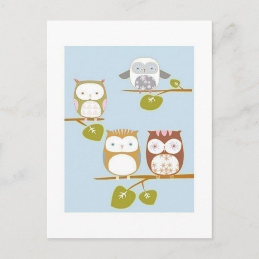 Cute owl briefkaart (Voorkant)