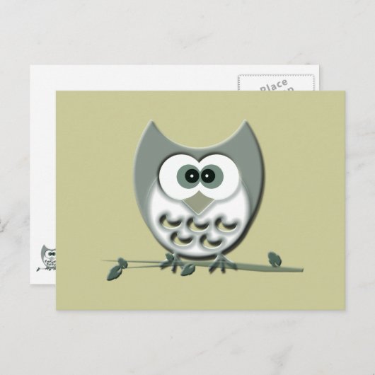 Cute Owl Briefkaart (Voorkant / Achterkant)