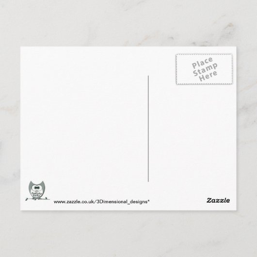 Cute Owl Briefkaart (Achterkant)