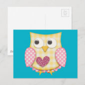Cute owl briefkaart (Voorkant / Achterkant)