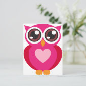 Cute owl briefkaart (Staand voorkant)