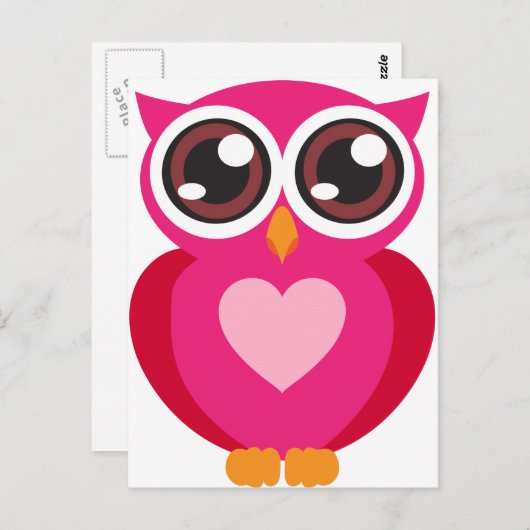 Cute owl briefkaart (Voorkant / Achterkant)