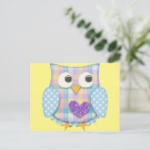 Cute owl briefkaart (Staand voorkant)