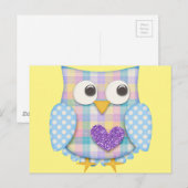 Cute owl briefkaart (Voorkant / Achterkant)