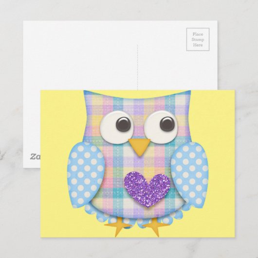 Cute owl briefkaart (Voorkant / Achterkant)