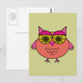 Cute Owl Briefkaart (Voorkant / Achterkant)