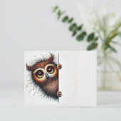Cute Owl Briefkaart (Staand voorkant)