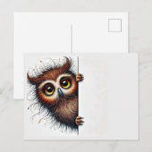 Cute Owl Briefkaart (Voorkant / Achterkant)