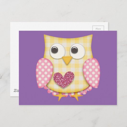 Cute owl briefkaart (Voorkant / Achterkant)