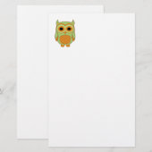 Cute Owl Briefpapier (Voorkant / Achterkant)