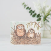 Cute Owl Brothers Briefkaart (Staand voorkant)