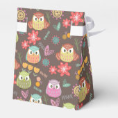 Cute Owl Brown Favor Box Bedankdoosjes (Achterkant)