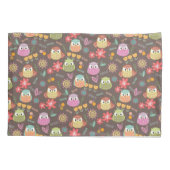 Cute Owl Brown. Kussensloop (Achterkant)