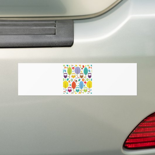 Cute Owl Bumpersticker (Op auto)