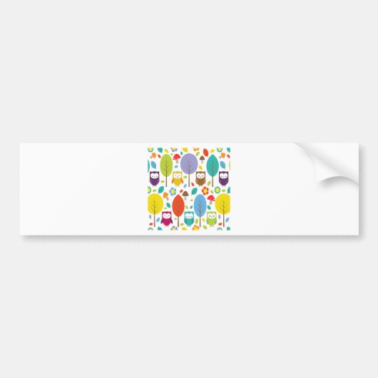 Cute Owl Bumpersticker (Voorkant)