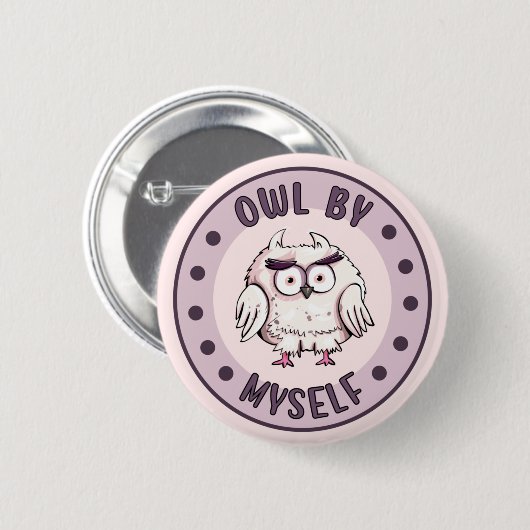 Cute Owl by My Funny Ronde Button 5,7 Cm (Voorkant /achterkant)