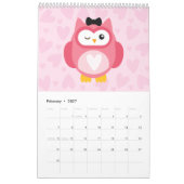 Cute Owl Calendar Kalender (Feb 2027)