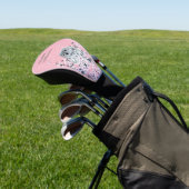 Cute Owl Cherry Blossom Pink Glitter Golfheadcover (Insitu)